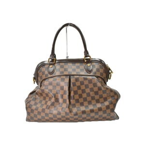 Louis Vuitton Ebene Canvas Bag Damier Trevi Brown Coated Shoulder Handbag